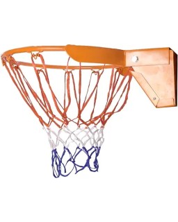 THUNDERBAY 18 inch Standard Double Spring Flex Reinforced Wall Mounted Basketball Rim, Two Nylon Nets Include One Nightlight Basketball Net