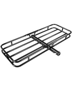 Thunderbay 500 Lbs Hitch Cargo Carrier 53” x 19” x 4” Fits 2" Receiver Rear Trailer Cargo Basket for RV's, Trucks, SUV's, Vans Traveling Camping