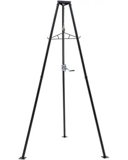 THUNDERBAY 500lb Capacity Tripod Game Hoist Deer Hanger and Complete Hoist Kit with Gambrel and Manual Winch for Deer Hunting