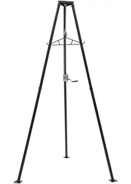 THUNDERBAY 500lb Capacity Tripod Game Hoist Deer Hanger and Complete Hoist Kit with Gambrel and Manual Winch for Deer Hunting