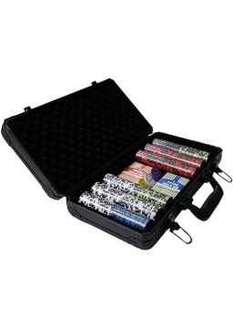 THUNDERBAY 14 Gram 300 Count Poker Set, 14G Clay Composite Chips with Aluminum Case, Two Decks of Playing Cards, Full Set of Buttons&5 Dices for Poker, Texas Hold'em, Blackjack, Casino Games at Home
