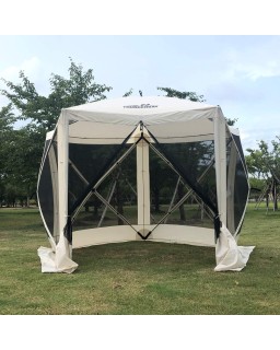 THUNDERBAY Pop-Up Portable Screen Tent, 5-Sided Hub Gazebo, 4 Person Screen House, Easy Install Canopy