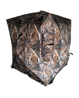 THUNDERBAY 4 Person Pop Up Ground Hunting Blinds with 270 Degree See-Through Mesh Windows, Portable Durable Hunting Tent for Deer & Turkey Hunting