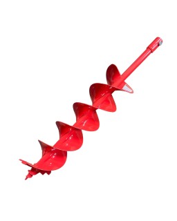 THUNDERBAY 6 Inch Diameter 36 Inch Long Double Sprial Earth Auger Bit with Sprial Drill Bit and Two Zigzag Replaceable Blades