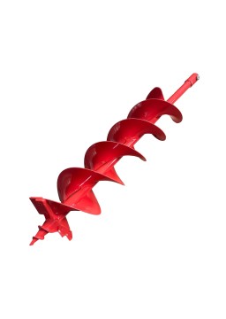 THUNDERBAY 6 Inch Diameter 36 Inch Long Double Sprial Earth Auger Bit with Sprial Drill Bit and Two Zigzag Replaceable Blades